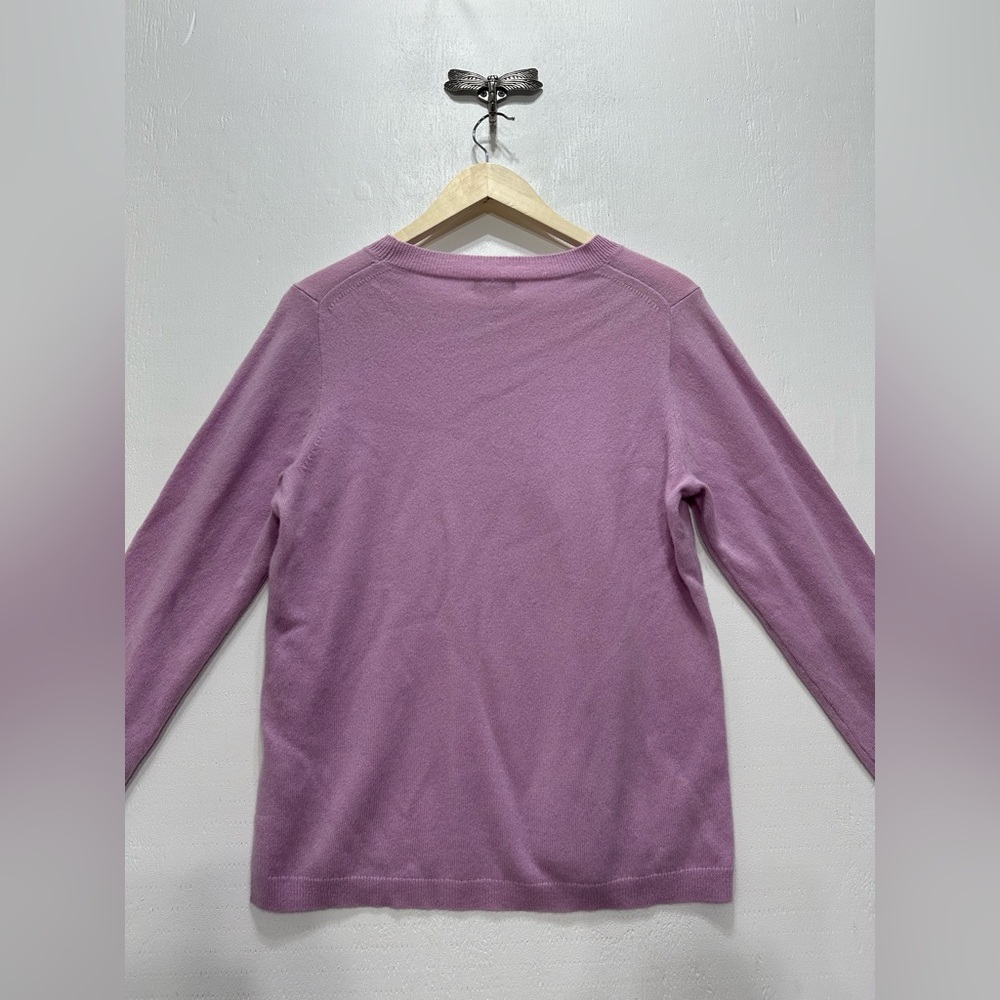 J.Crew 100% Cashmere Lavender Purple Sweater Soft Size Large Women’s - Picture 3 of 13